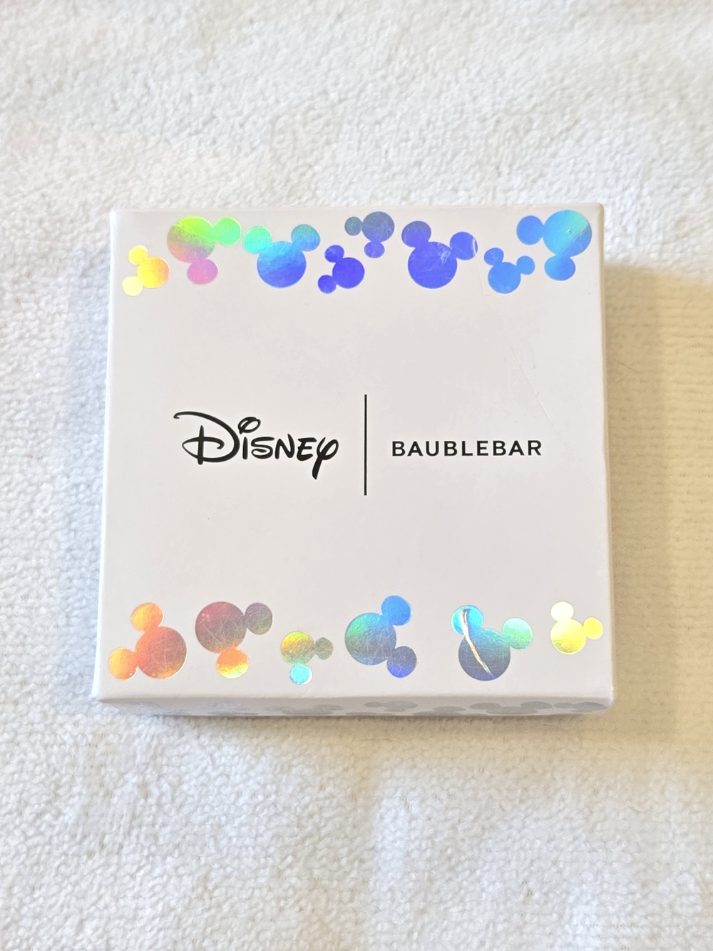 BaubleBar X Disney NIB Rose Gold Mickey Studs with Multicolor Crystal Egg Drops - Picture 4 of 5